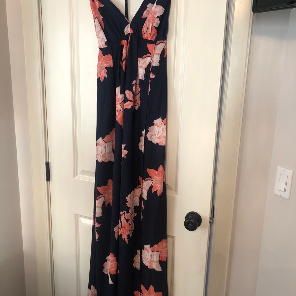 Red Dress Size S flowy long length maxi dress